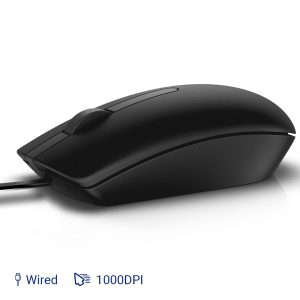 DELL MS-116 Wired Optical Mouse (USB 3.0, USB 2.0, Black)