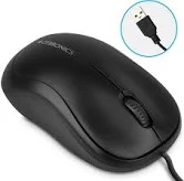 ZEBRONICS Zeb-Comfort Wired USB Mouse, 3-Button, 1000 DPI Optical Sensor, Plug & Play, for Windows/Mac, Black