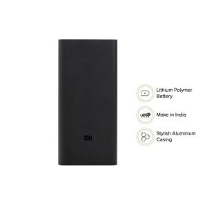 Mi 20000 mAh Power Bank (PB20IZM, 18W Fast Charging)  (Black, Lithium Polymer)