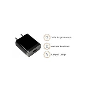 Fast Charge MDY08EX 2A with Micro USB High Speed & Sync USB Cable for MI REDMI Smartphones / 2.1A Mobile Charger with Detachable Cable (Black, Cable Included)