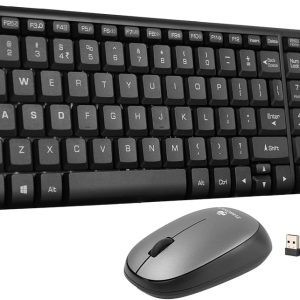Zebronics Wireless Keyboard, 2.4GHz, 104 Keys with 12 Multimedia Keys, UV-Coated Keycaps, Retractable Stand, On/Off Switch, Power Saving Mode, Plug & Play (Companion 116-K)